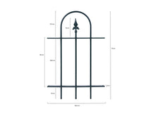 Load image into Gallery viewer, MaximaVida metal garden fence Utrecht 70 x 47 cm green - hot-dip galvanised