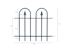 Load image into Gallery viewer, MaximaVida metal garden fence Utrecht 70 x 83 cm green - hot-dip galvanised