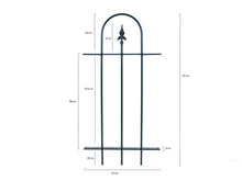 Load image into Gallery viewer, MaximaVida metal garden fence Utrecht 90 x 47 cm green - hot-dip galvanised