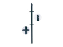 Load image into Gallery viewer, MaximaVida garden fence connecting post Utrecht 70 cm - hot-dip galvanised