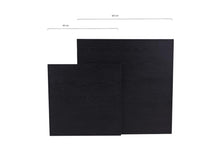 Lade das Bild in den Galerie-Viewer, MaximaVida Set viereckige Tischplatten Chicago 45 und 60 cm schwarz – Kiefernholz Furnier