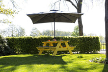 Afbeelding in Gallery-weergave laden, Madison Syros luxe parasol vierkant grijs 280 x 280 cm exclusief voet