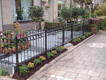 Load image into Gallery viewer, MaximaVida metal garden fence Lichtenvoorde 80 x 159 cm black - hot-dip galvanised
