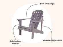 Lade das Bild in den Galerie-Viewer, MaximaVida Adirondack Gartenstuhl Montreal grau- the original
