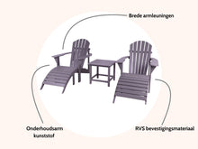 Load image into Gallery viewer, MaximaVida polywood adirondack garden chair set Montreal grey – luxurious version
