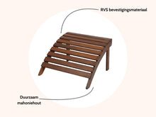 Load image into Gallery viewer, MaximaVida Adirondack footstool Totonto oil – made of exclusive mahogany
