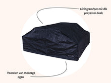 Load image into Gallery viewer, MaximaVida black garden cover for picnic table and folding picnic table London 150 - 180 cm
