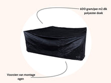 Load image into Gallery viewer, MaximaVida heavy duty garden cover for garden furniture London 250 cm x 250 cm x 90 cm black
