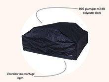 Load image into Gallery viewer, MaximaVida heavy duty garden cover for picnic table and folding picnic table London 300 cm black

