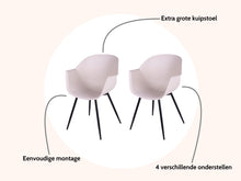 Load image into Gallery viewer, MaximaVida dining chair Cuyp XXL ecru conical chair legs - 2 pieces
