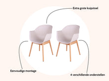 Load image into Gallery viewer, MaximaVida dining chair Cuyp XXL ecru oak chair legs - 2 pieces

