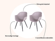 Load image into Gallery viewer, MaximaVida dining chair Cuyp XXL taupe conical frame chair legs - 2 pieces
