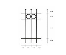 Load image into Gallery viewer, MaximaVida metal garden fence Lichtenvoorde 80 x 47 cm black - hot-dip galvanised
