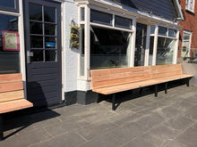 Load image into Gallery viewer, MaximaVida set of industrial bench legs New York black - including ground anchor

