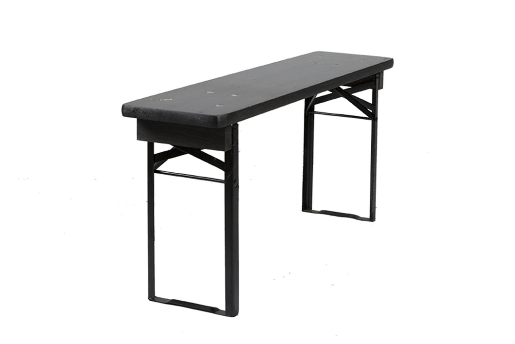 MaximaVida klappbare Picknickbank Berlin, schwarz, 120 x 25 cm
