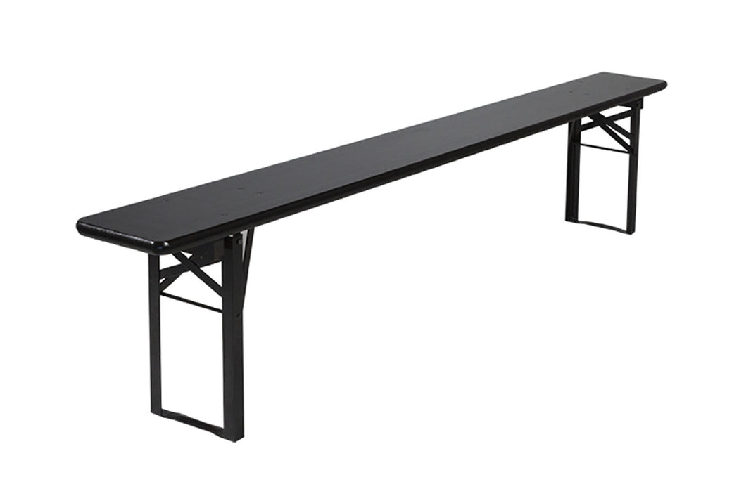 MaximaVida klappbare Picknickbank Berlin, schwarz, 200 x 25 cm