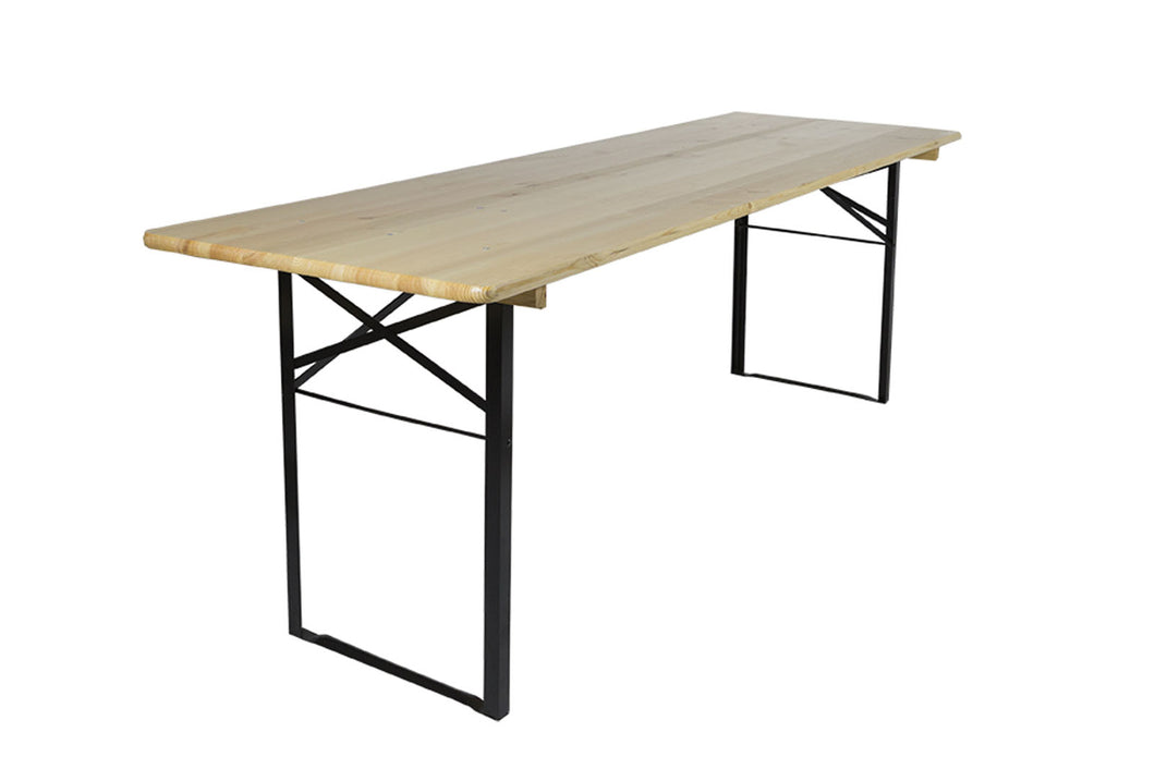 MaximaVida klappbarer Picknicktisch Berlin 200 cm, versehen von Klarlack
