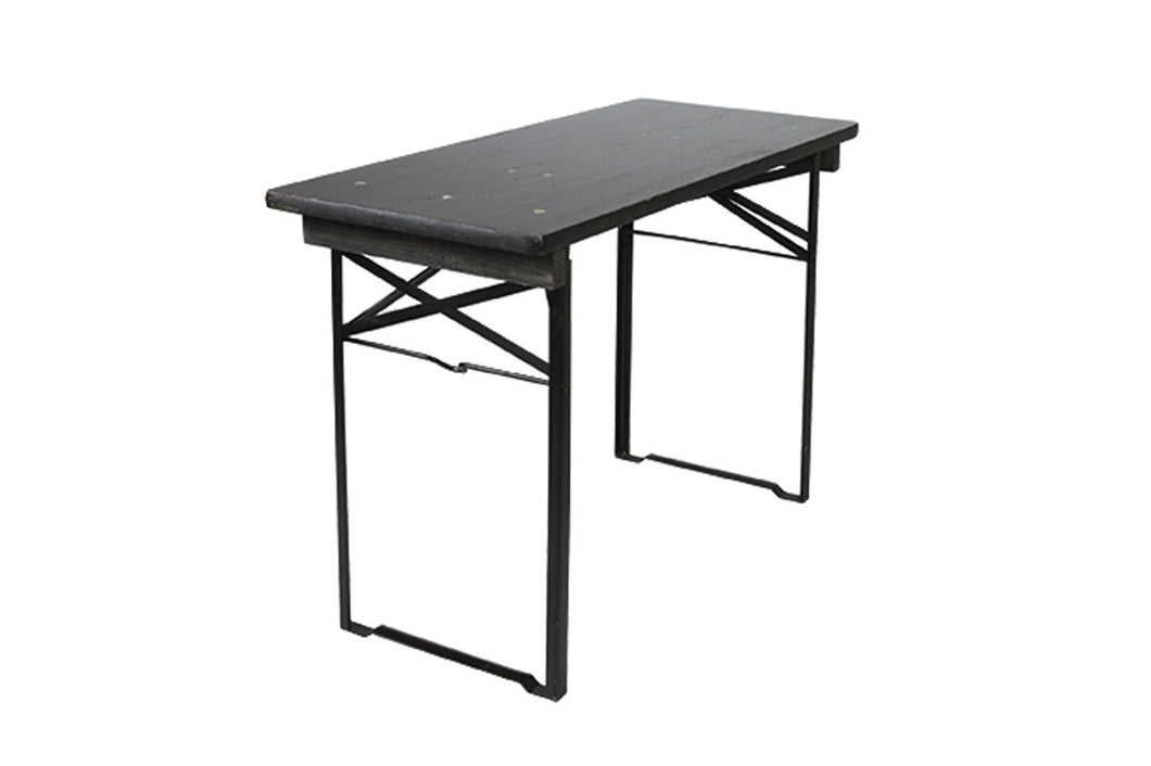 MaximaVida klappbarer Picknicktisch Berlin, schwarz, 120 x 50 cm