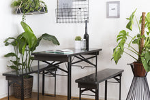 Load image into Gallery viewer, MaximaVida foldable picnic set Berlin 120 cm black - FSC certified
