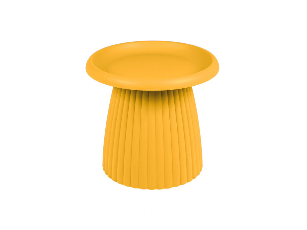 MaximaVida plastic side table Mila round 50 cm ochre yellow