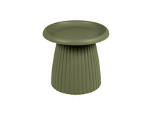 Load image into Gallery viewer, MaximaVida plastic side table Mila round 50 cm olive green

