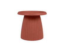 Load image into Gallery viewer, MaximaVida plastic side table Mila round 50 cm rust brown
