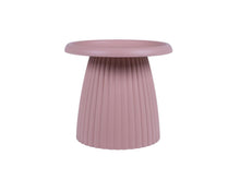 Afbeelding in Gallery-weergave laden, MaximaVida kunststof bijzettafel Mila  rond 50 cm zalmroze
