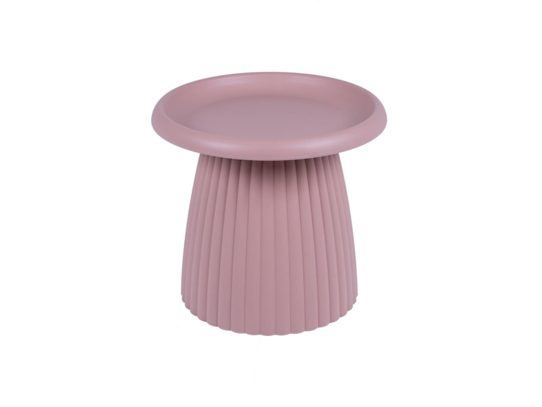 MaximaVida kunststof bijzettafel Mila  rond 50 cm zalmroze