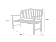 Load image into Gallery viewer, MaximaVida garden bench Rainbow 130 cm- exclusive mahogany
