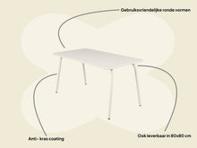 Afbeelding in Gallery-weergave laden, MaximaVida metalen tuintafel Max 150 x 80 cm ivoor
