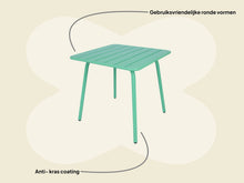 Load image into Gallery viewer, MaximaVida metal square garden table Max 80 cm x 80 cm cactus
