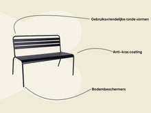 Lade das Bild in den Galerie-Viewer, MaximaVida Gartenbank Max aus Metall 120 cm schwarz
