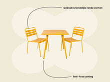 Load image into Gallery viewer, MaximaVida metal garden set Max yellow ochre 80 cm
