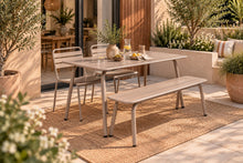 Lade das Bild in den Galerie-Viewer, MaximaVida Metall-Gartenmöbelset Max 150 cm Taupe  4-teilig, Bank ohne Rückenlehne
