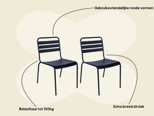 Load image into Gallery viewer, MaximaVida metal garden chair Max black - 2 pieces
