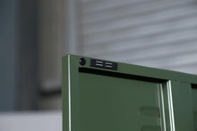 Load image into Gallery viewer, MaximaVida locker metal wardrobe Finn olive green 90 x 50 x 185 cm - 4 shelves
