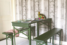 Load image into Gallery viewer, MaximaVida foldable picnic table Berlin 120 cm olive green - FSC certified
