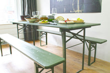 Lade das Bild in den Galerie-Viewer, MaximaVida klappbarer Picknicktisch Berlin, olivgrün, 200 x 70 cm
