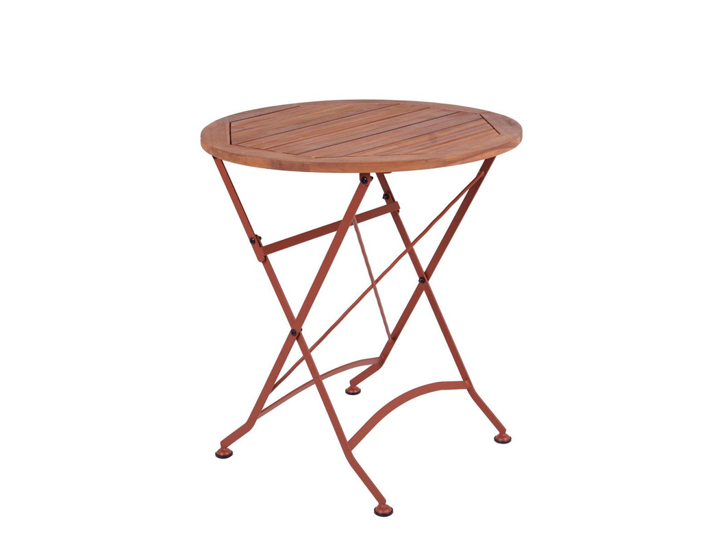 MaximaVida inklapbare ronde tuintafel Toscana 70 cm roestbruin - 100% FSC excellent acacia