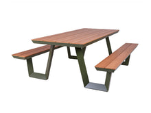 Load image into Gallery viewer, MaximaVida aluminium picnic table Bermuda 200 cm olive green
