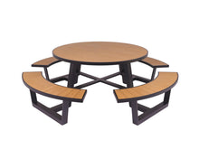 Load image into Gallery viewer, MaximaVida round aluminium picnic table Bermuda Ø 250 cm black
