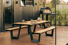 Lade das Bild in den Galerie-Viewer, MaximaVida Aluminium Picknicktisch Bermuda 200 cm schwarz

