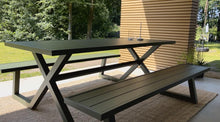Load image into Gallery viewer, MaximaVida luxurious aluminium picnic table Dex 200 cm olive green with exclusive frame
