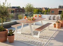 Load image into Gallery viewer, MaximaVida aluminium picnic table Bermuda 200 cm ivory
