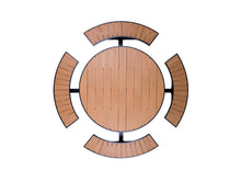 Load image into Gallery viewer, MaximaVida round aluminium picnic table Bermuda Ø 250 cm black
