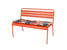 Load image into Gallery viewer, MaximaVida metal garden bench Max 120 cm orange
