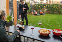 Load image into Gallery viewer, MaximaVida foldable picnic table Berlin 200 x 70 cm black - FSC certified
