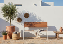 Load image into Gallery viewer, MaximaVida aluminium garden bench Bermuda 120 cm ivory
