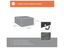 Load image into Gallery viewer, MaximaVida heavy duty garden cover for garden furniture London - 200 cm x 200 cm x 90 cm black
