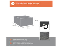 Load image into Gallery viewer, MaximaVida heavy duty garden cover for garden furniture London 250 cm x 250 cm x 90 cm black
